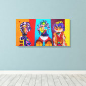 24 "X 12" GESTREKTE CANVAS ABSTRACTE DAMES PRINT (Insitu (Houten vloer))