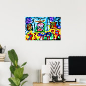 24 "X 16"PAARSE BUFFEL MATTE ART POSTER (Thuiskantoor)