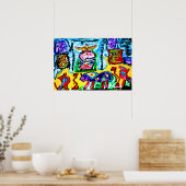24 "X 16"PAARSE BUFFEL MATTE ART POSTER (Keuken)