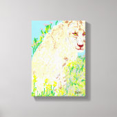 24 x 18 inch, 1,5 inch, Single/Lion Canvas Afdruk (Voorkant)