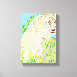 24 x 18 inch, 1,5 inch, Single/Lion Canvas Afdruk