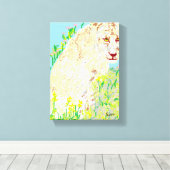 24 x 18 inch, 1,5 inch, Single/Lion Canvas Afdruk (Insitu (Houten vloer))