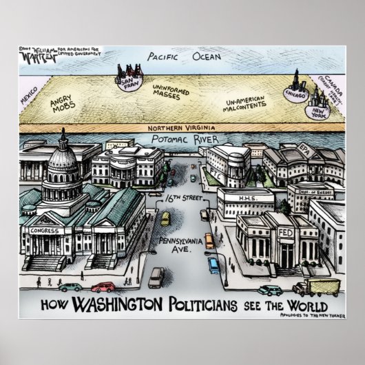 24 x 20 inch, Poster - Uitzicht uit Washington, DC (Voorkant)