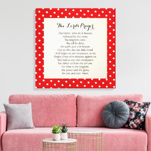 24 x 24 Het gebed van de Heer Canvas Afdruk (Insitu (Woonkamer))