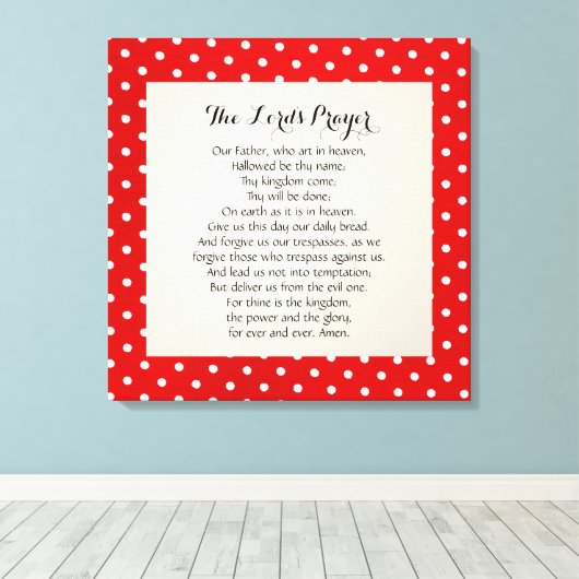 24 x 24 Het gebed van de Heer Canvas Afdruk (Insitu (Houten vloer))