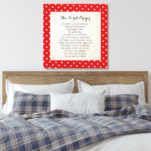 24 x 24 Het gebed van de Heer Canvas Afdruk (Insitu (Slaapkamer))