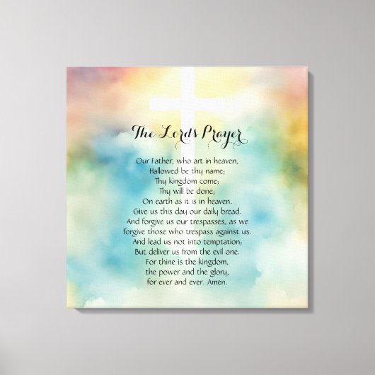 24 x 24 Het gebed van de Heer Canvas Afdruk (Voorkant)