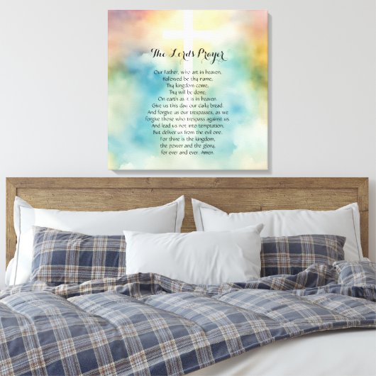 24 x 24 Het gebed van de Heer Canvas Afdruk (Insitu (Slaapkamer))