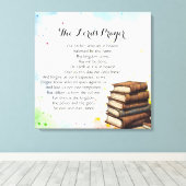 24 x 24 Het gebed van de Heer Canvas Print (Insitu (Houten vloer))