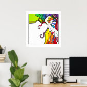 24" X 24" POSTER Electra Pop Art Diva (Thuiskantoor)