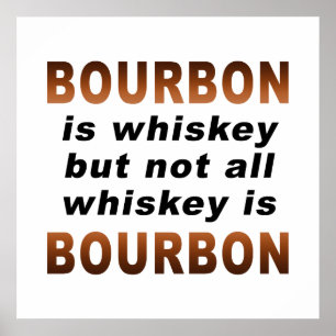 24" X 24" POSTER - Niet alle whiskey is BOURBON!
