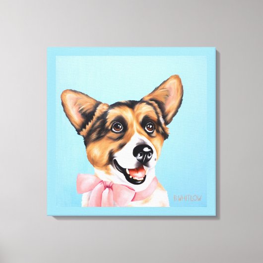 24 x 24 Punkin de Corgi Canvas Afdruk (Voorkant)