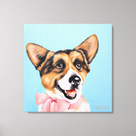 24 x 24 Punkin de Corgi Canvas Afdruk