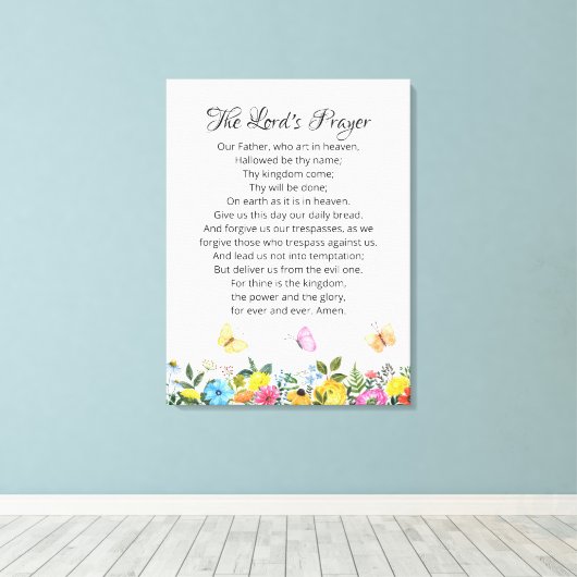 24 x 32 Het gebed van de Heer Canvas Print (Insitu (Houten vloer))