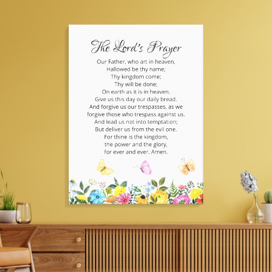 24 x 32 Het gebed van de Heer Canvas Print (Insitu (Woonkamer))