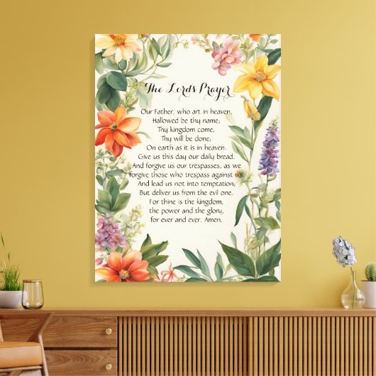 24 x 32 Het gebed van de Heer Canvas Print (Insitu (Woonkamer))