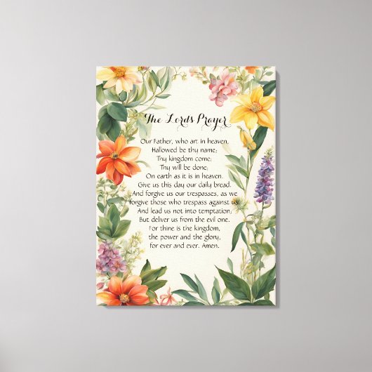 24 x 32 Het gebed van de Heer Canvas Print (Voorkant)