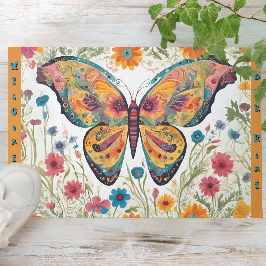 24" x 36" Welkomstmat/deurmat Whimsical Butterfly Deurmat