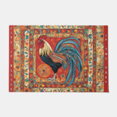 24" x 36" Welkomstmat/ Deurmat Whimsical Rooster (Voorkant)