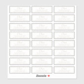 24 x Retouradres Klassiek Signature Goud Wit Sticker (Vel)