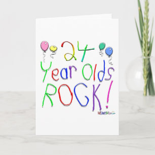 24 Year Olds Rock! Wenskaart Kaart