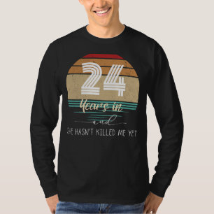 24 Years & Smiling: Hilarisch Jubileum T-shirt - S