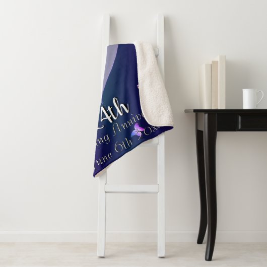 24e bruiloft Jubileum Sherpa Deken (In situ)