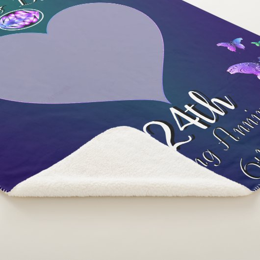 24e bruiloft Jubileum Sherpa Deken (3/4)