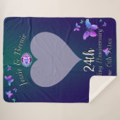 24e bruiloft Jubileum Sherpa Deken (Voorkant (horizontaal))