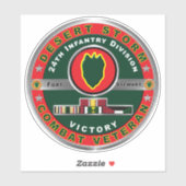 24e Desert Storm infanteriedivisie Sticker (Vel)