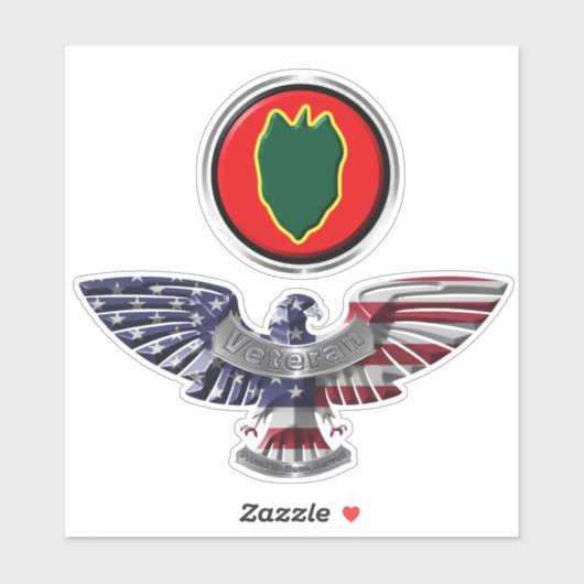 24e divisie infanterie sticker (Vel)