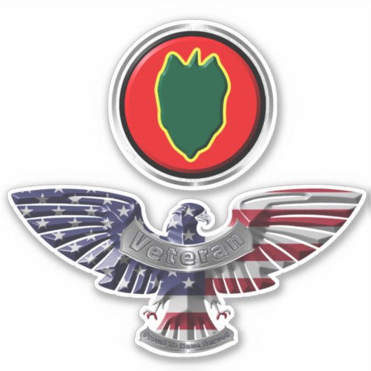 24e divisie infanterie sticker (Voorkant)