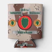 24e divisie infanterie woestijn Storm veteraan Blikjeskoeler (Voorkant)