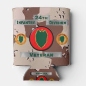 24e divisie infanterie woestijn Storm veteraan Blikjeskoeler (Achterkant)