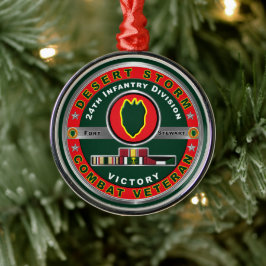24e divisie infanterie woestijn Storm veteraan Metalen Ornament