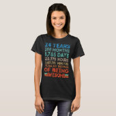 24e Geweldige geboortedag 24 jaar oude retro 2 T-shirt (Voorkant volledig)