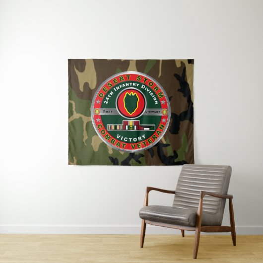 24e Infanteriedivisie Desert Storm Wandkleed (In Situ (horizontaal))