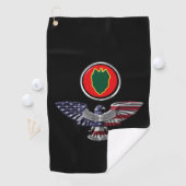24e infanteriedivisie Eagle Veteran Golfhanddoek (Insitu)