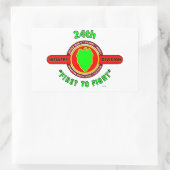24E INFANTERIEDIVISIE "EERSTE OM TE VECHTEN" PRODU RECHTHOEKIGE STICKER (Tas)