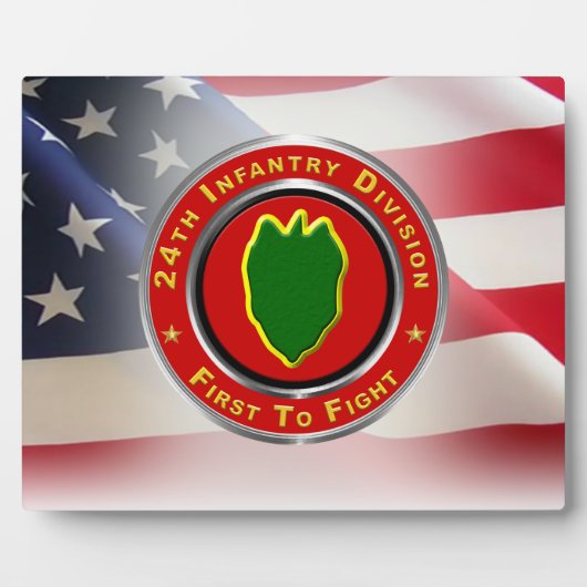 24e infanteriedivisie "Eerste tot Vecht" Fotoplaat (Voorkant)