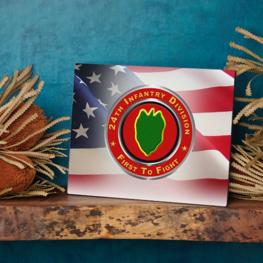 24e infanteriedivisie "Eerste tot Vecht" Fotoplaat (Zijkant)