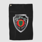24e Infanteriedivisie Gepersonaliseerd Golfhanddoek (Voorkant)