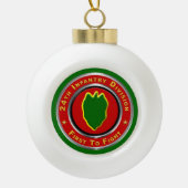 24e Infanteriedivisie Keramische Bal Ornament (Voorkant)