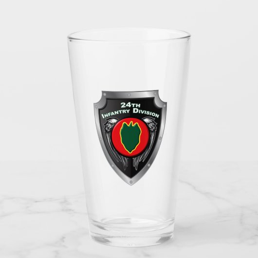 24e Infanteriedivisie Schild Glas (Voorkant)