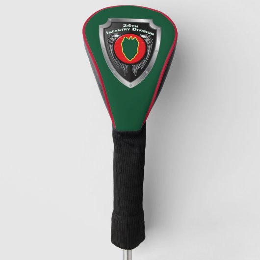 24e Infanteriedivisie Schild Golfheadcover (Voorkant)