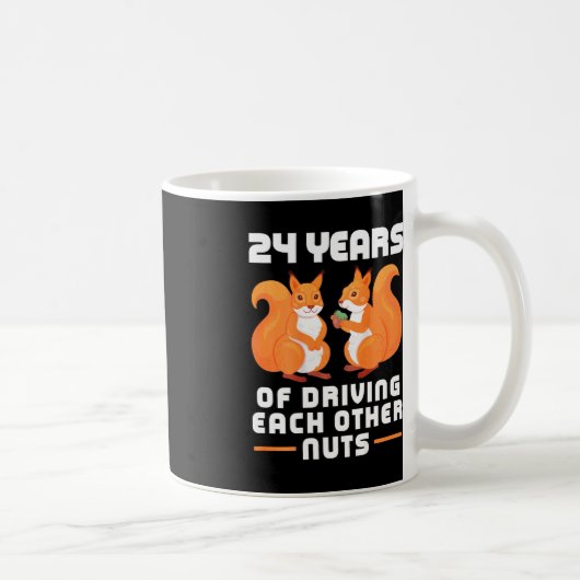 24e jaar van het rijden van elkaar noten leuk kopp koffiemok (Rechts)