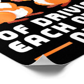 24e jaar van het rijden van elkaar noten leuk kopp poster (Hoek)