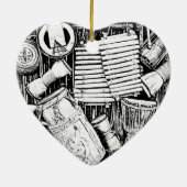 24e Jubileum bewerkbaar Keramisch Ornament (Achterkant)