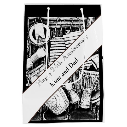 24e Jubileum bewerkbaar Medium Cadeauzakje (Achterkant)