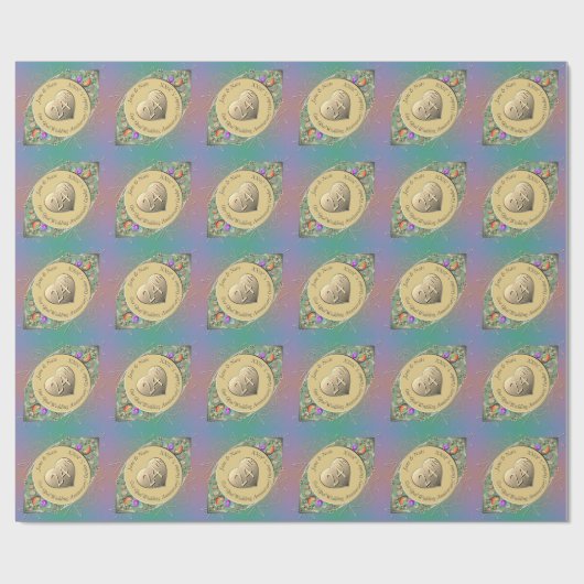 24e opaal bruiloft Jubileum inpakpapier (Vlak)